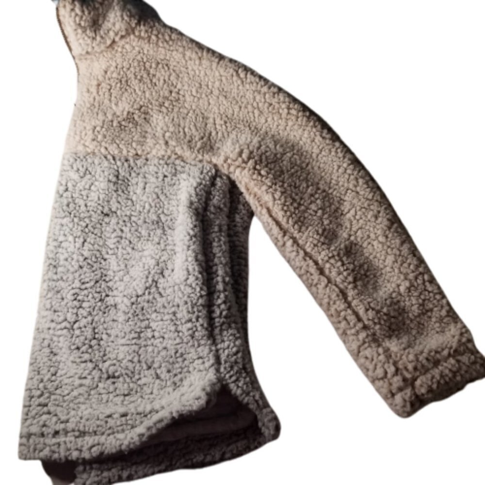 Thread & Supply Teddy Sherpa Fleece Quarter Zip Pullover Size S - Picture 8 of 11